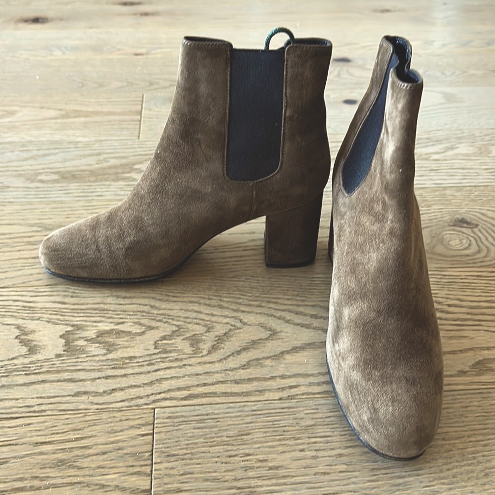 SAINT LAURENT BROWN SUEDE BOOTS 36